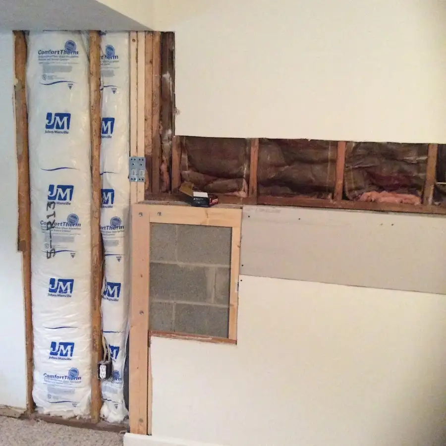 Wall insulation replacement during Contents Cleaning & Restoration in Elgin